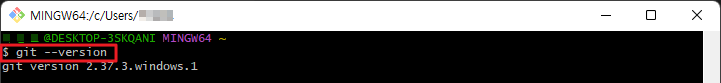 git --version 으로 현재 사용중인 Git 버전 확인하기
