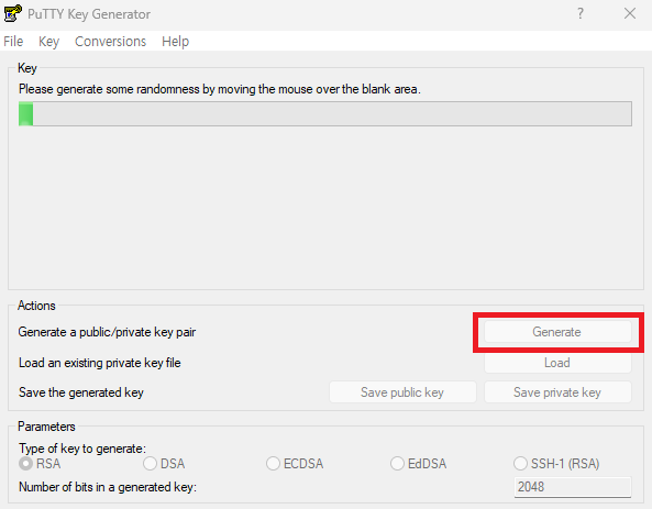 PuTTY Key Generator