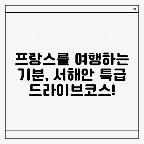 프랑스를 여행하는 기분, 서해안 특급 드라이브코스!