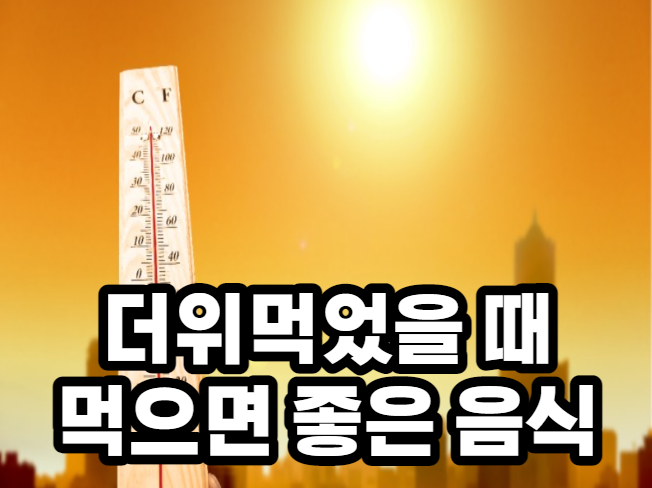  ※ 폭염경보 - 더위먹었을 때 먹으면 좋은 음식
