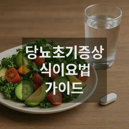 당뇨 초기 식이요법 가이드를 소개하는 썸네일 이미지