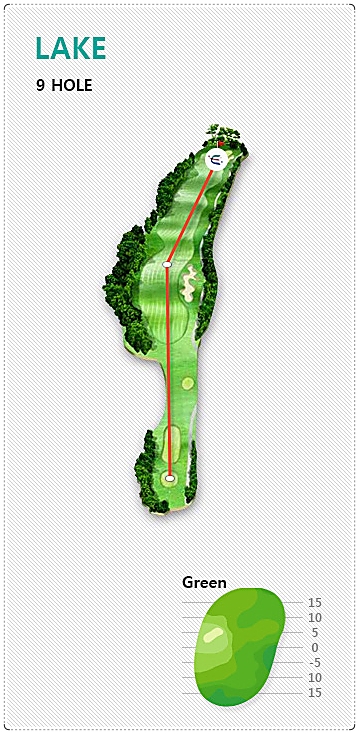 엘리시안 강촌cc 레이크 코스 9번 홀