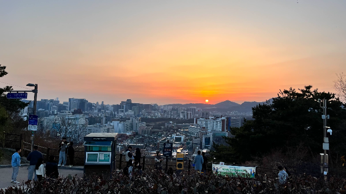 낙산공원에서 바라본 서울 시내 - 노을지는 모습