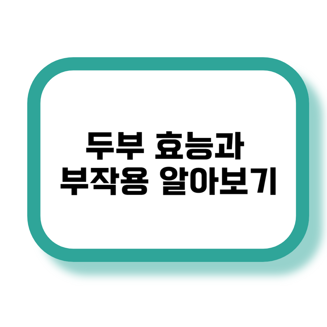 두부 설명 사진