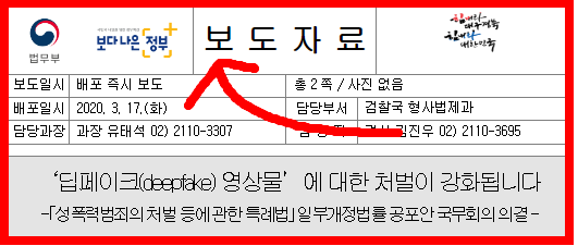 딥페이크 영상물 처벌내용 바로가기