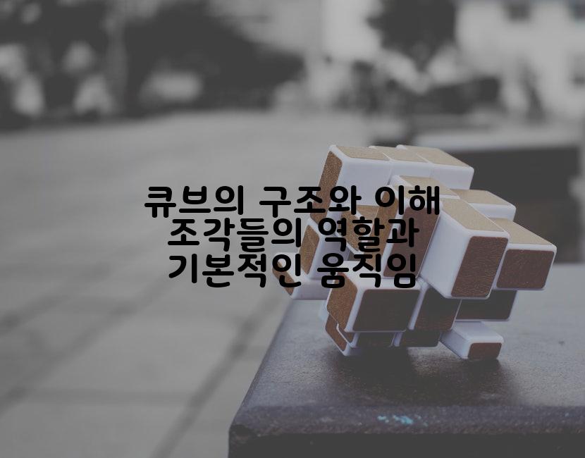 큐브의 구조와 이해 조각들의 역할과 기본적인 움직임