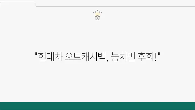 오토캐시백 사용 예시