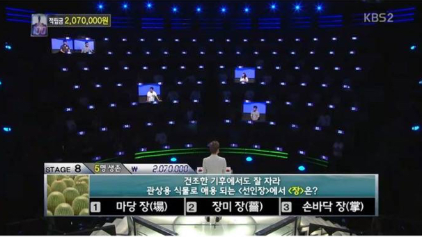  1대100 전원 탈락한 한자 문제ㄷㄷㄷㄷㄷ