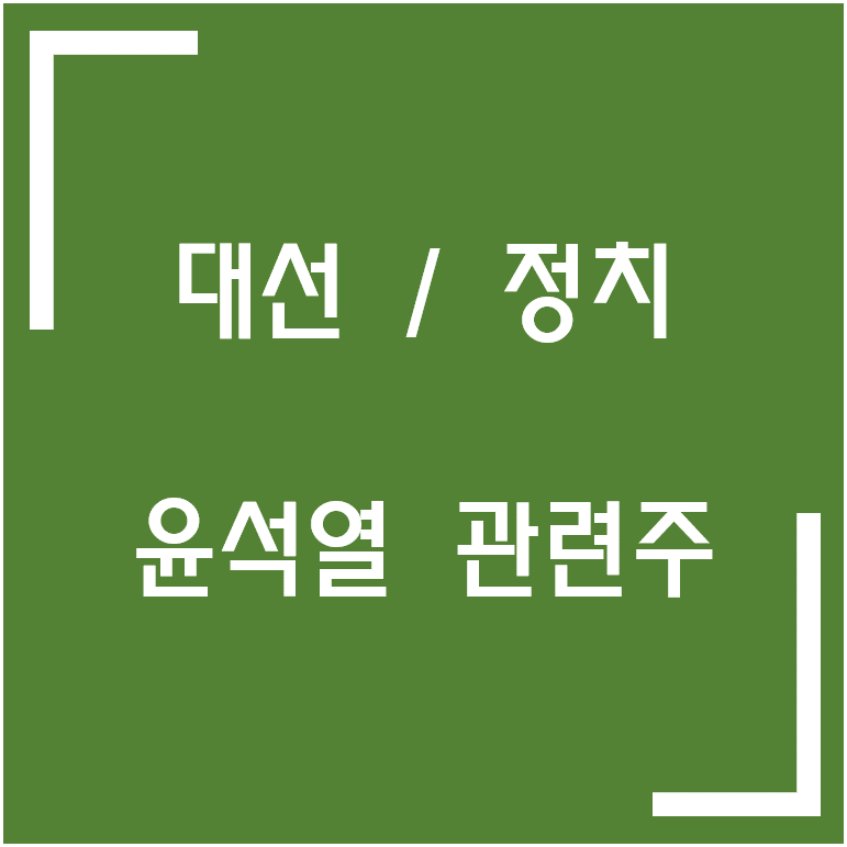  [종목·섹터] 대선 테마주 / 윤석열 관련주