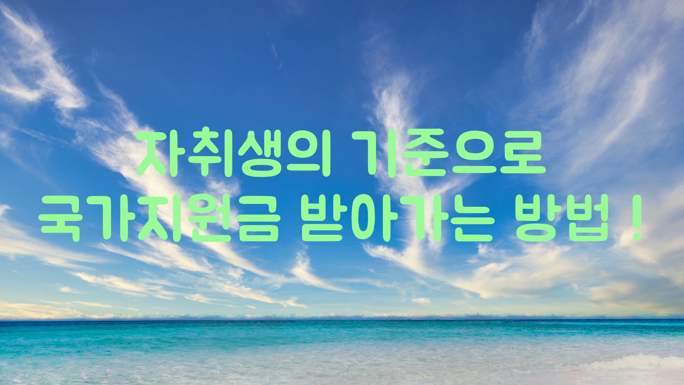  자취생의 눈으로 보는 기준 국가 지원금 받는 방법