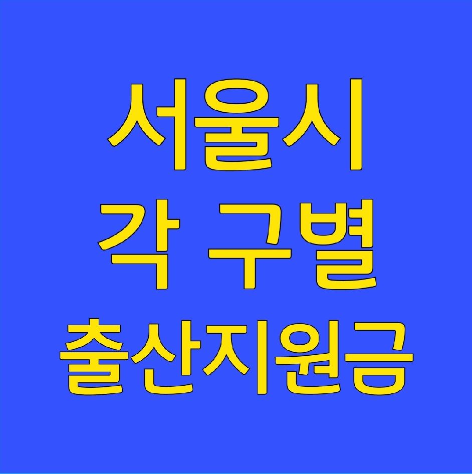 서울시-각-구별-출산지원금-로고-사진