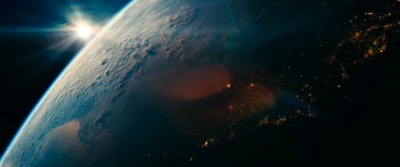 지구를 보여주고 있는 리브 더 월드 비하인드