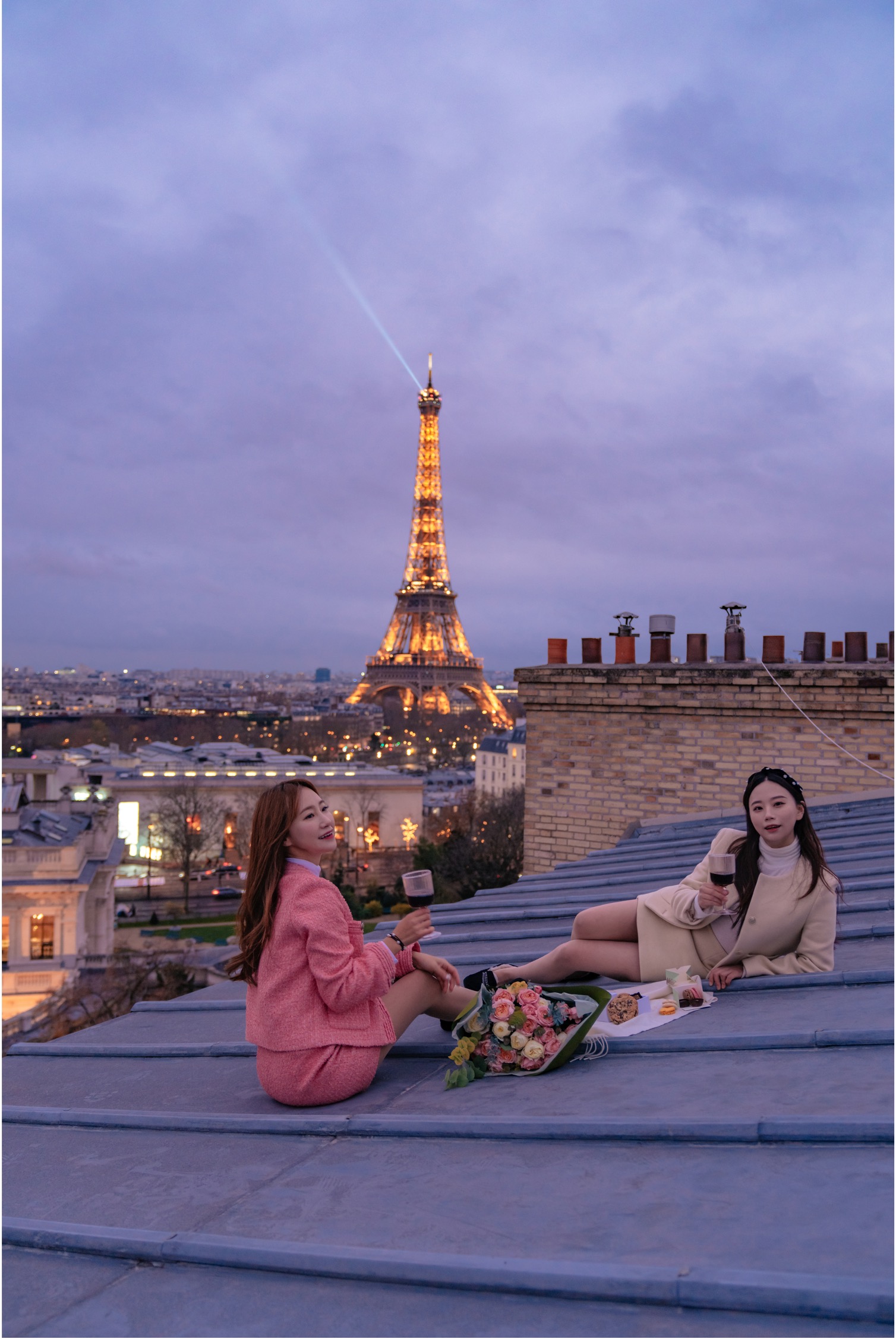 에펠탑 전망 인물 사진