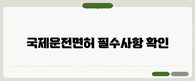 국제운전면허 발급 해외여행 전 필수 체크