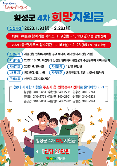  2023년 지역별 재난지원금, 생활지원금, 소상공인 지원금 총정리