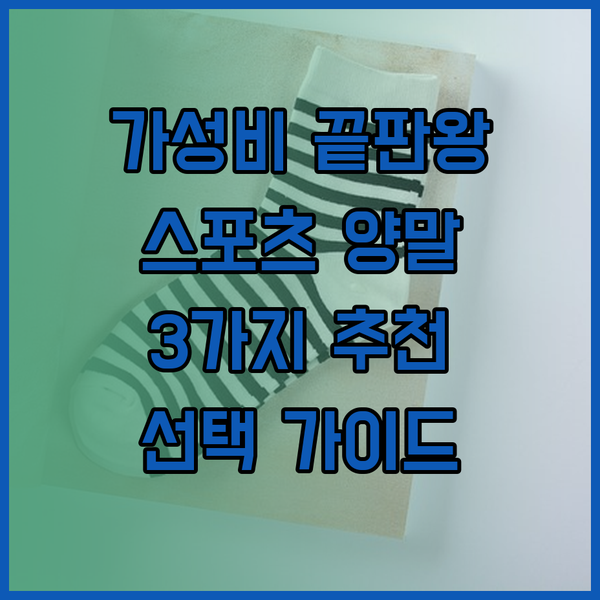 가성비 좋은 스포츠 양말은 어떤 것일