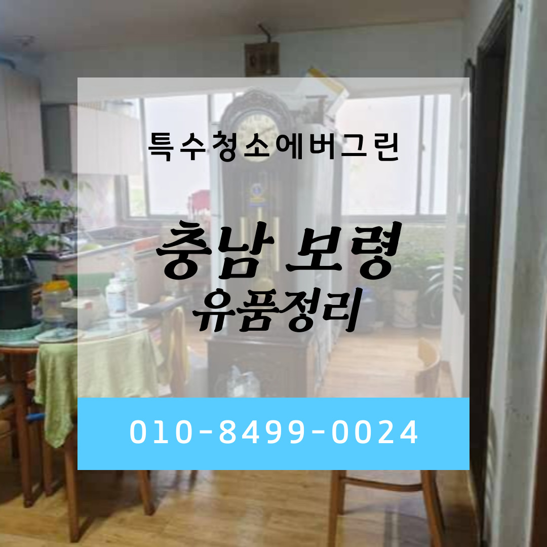  충청도 충남 보령 유품정리 가격 비용 특수청소 에버그린