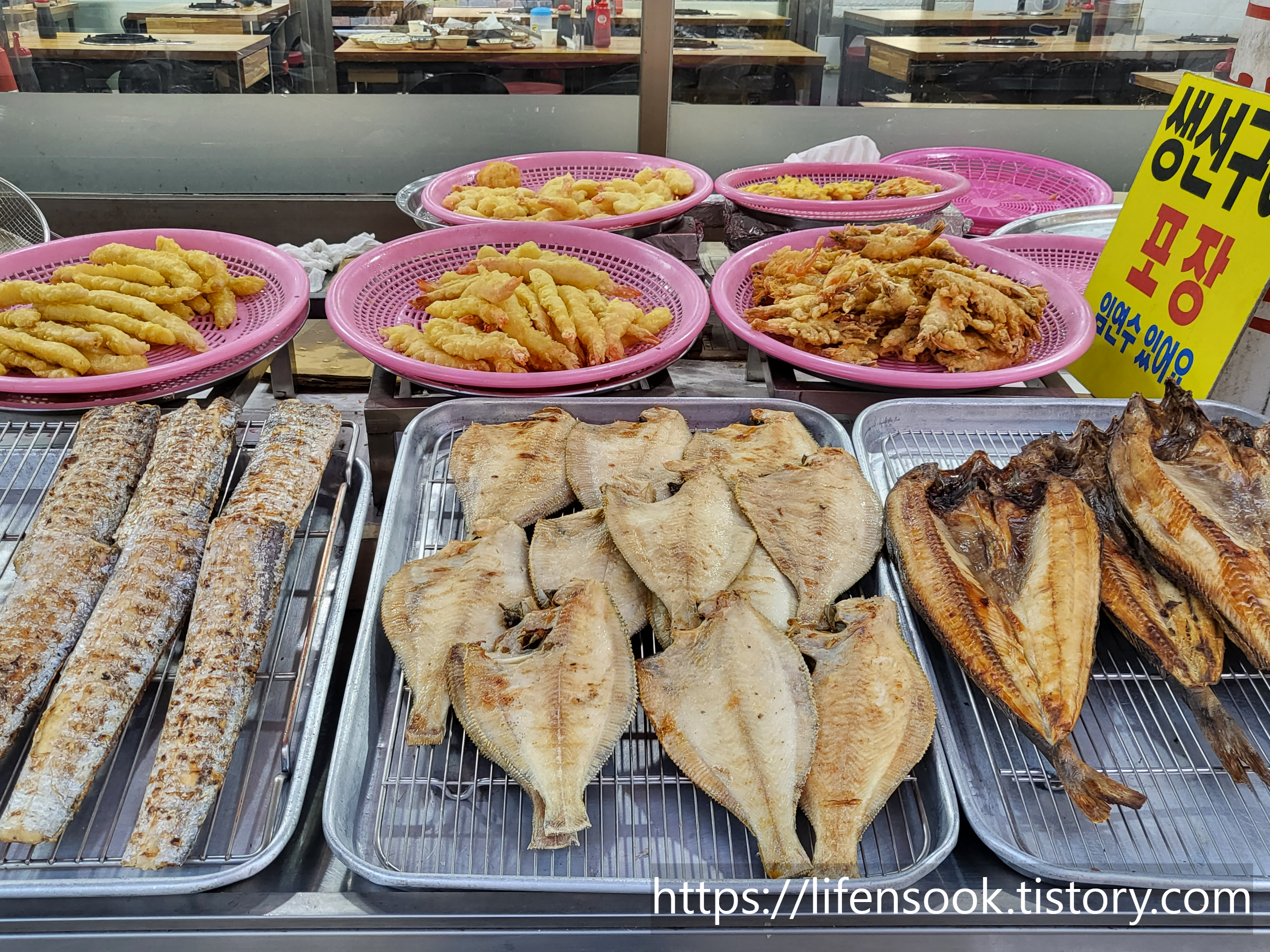 소라식당(소라회집) 구운 생선과 튀김