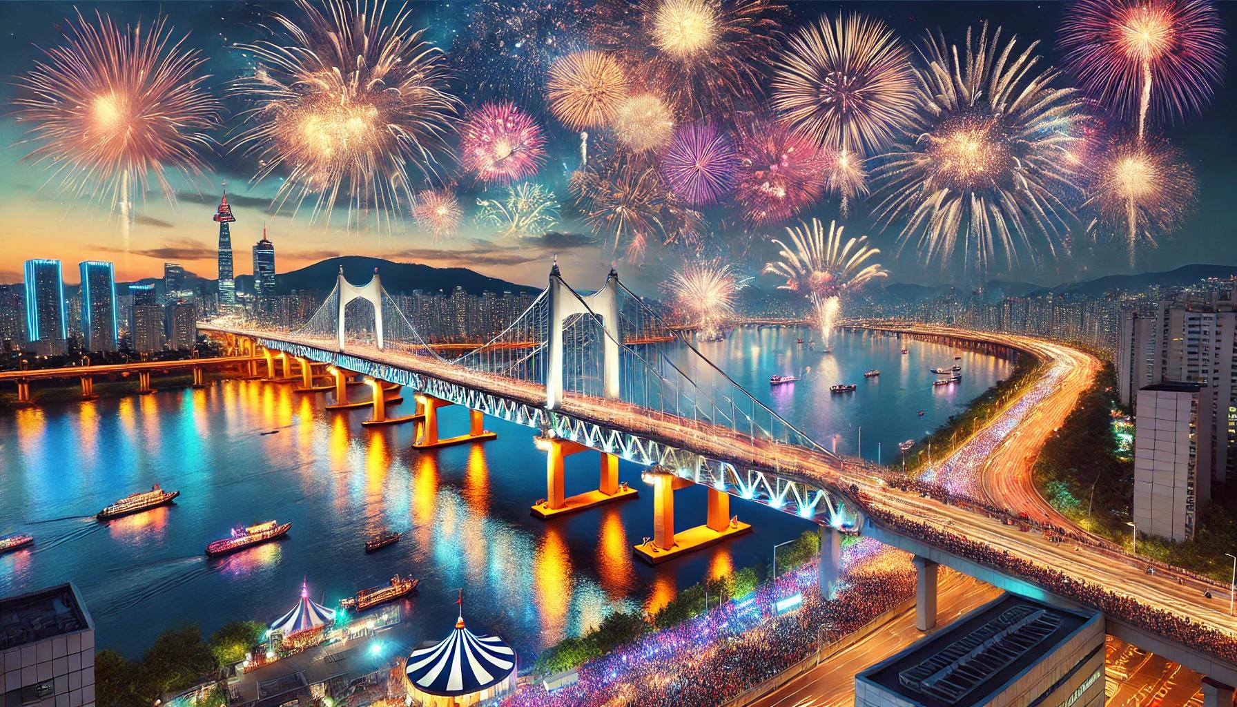 여의도 불꽃축제 동작대교