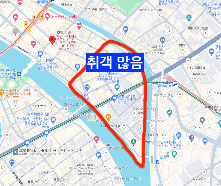 후쿠오카 호텔 위치 추천
