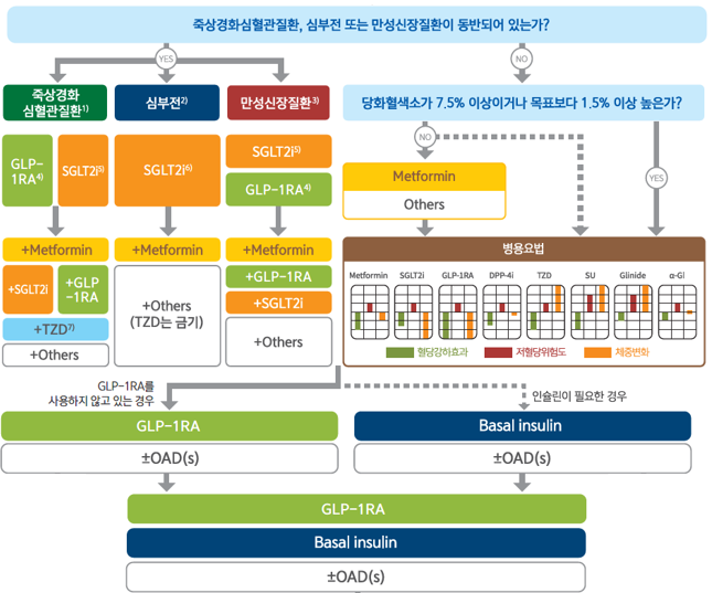 2형당뇨병 치료 알고리즘., 대한 당뇨병 학회 지침