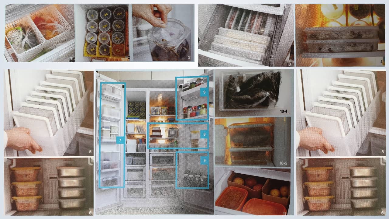 냉장고 내부 정리된 모습