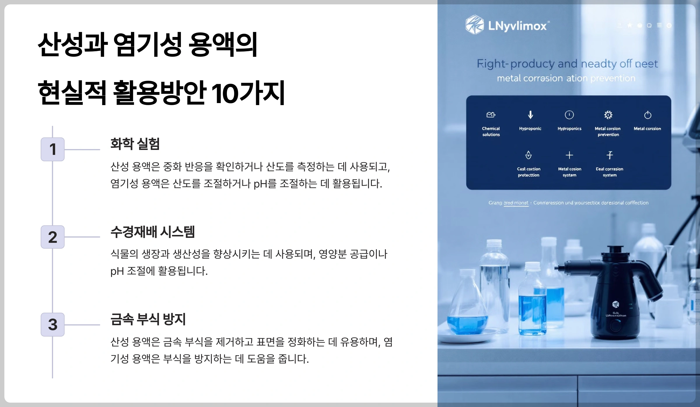 2. 산성과 염기성 용액의 현실적 활용방안 10가지