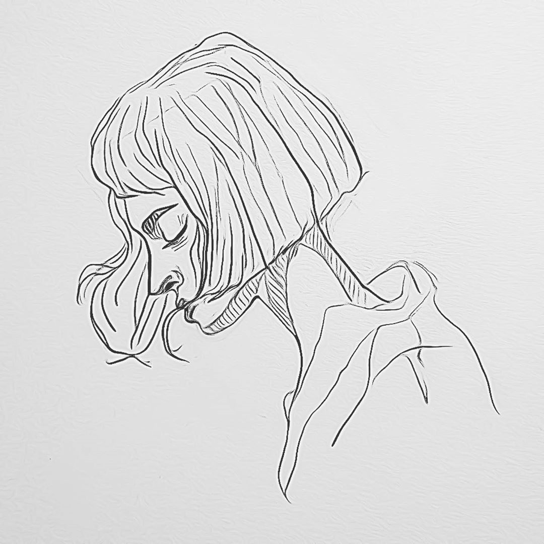  20.03.16. 단발머리 여자 일러스트