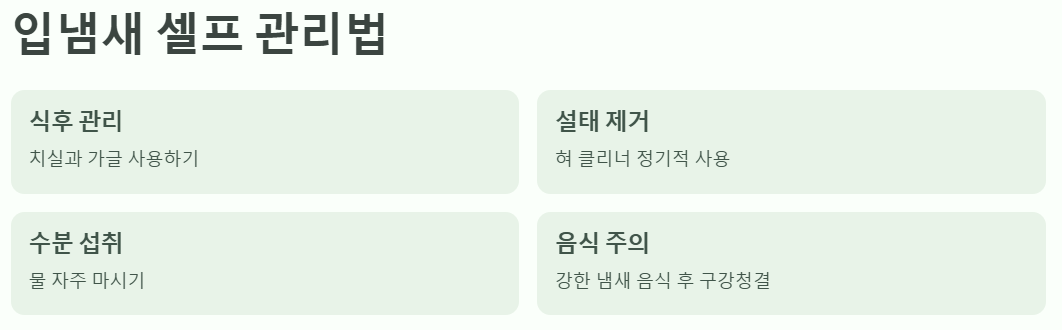 입냄새 셀프 관리법