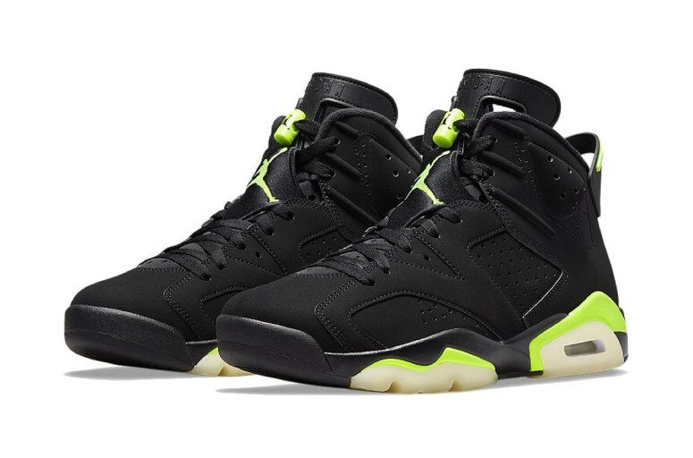  - '반투명 고무밑창' 조던 6 레트로 일렉트릭 그린  [Jordan 6 Retro Electric Green]