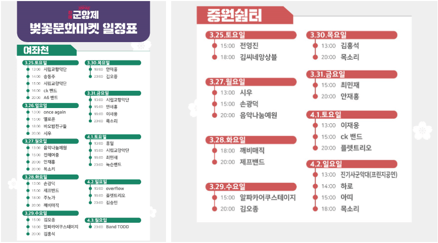 진해 군항제 벚꽃 축제 일정 및 프로그램