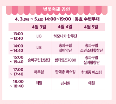 2025 잠실 석촌호수 벚꽃축제