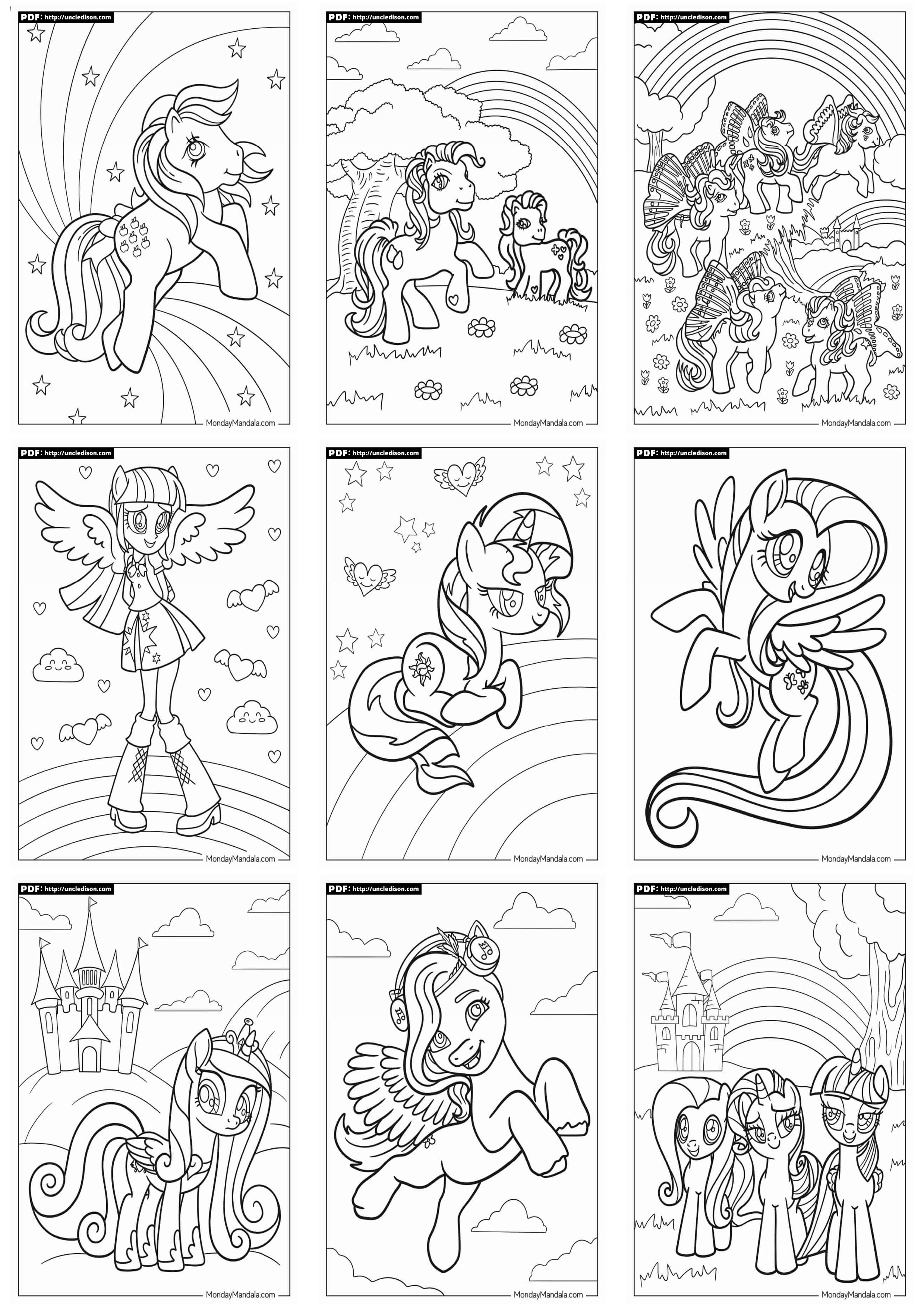 마이리틀포니 색칠공부 무료도안 My little pony coloring page