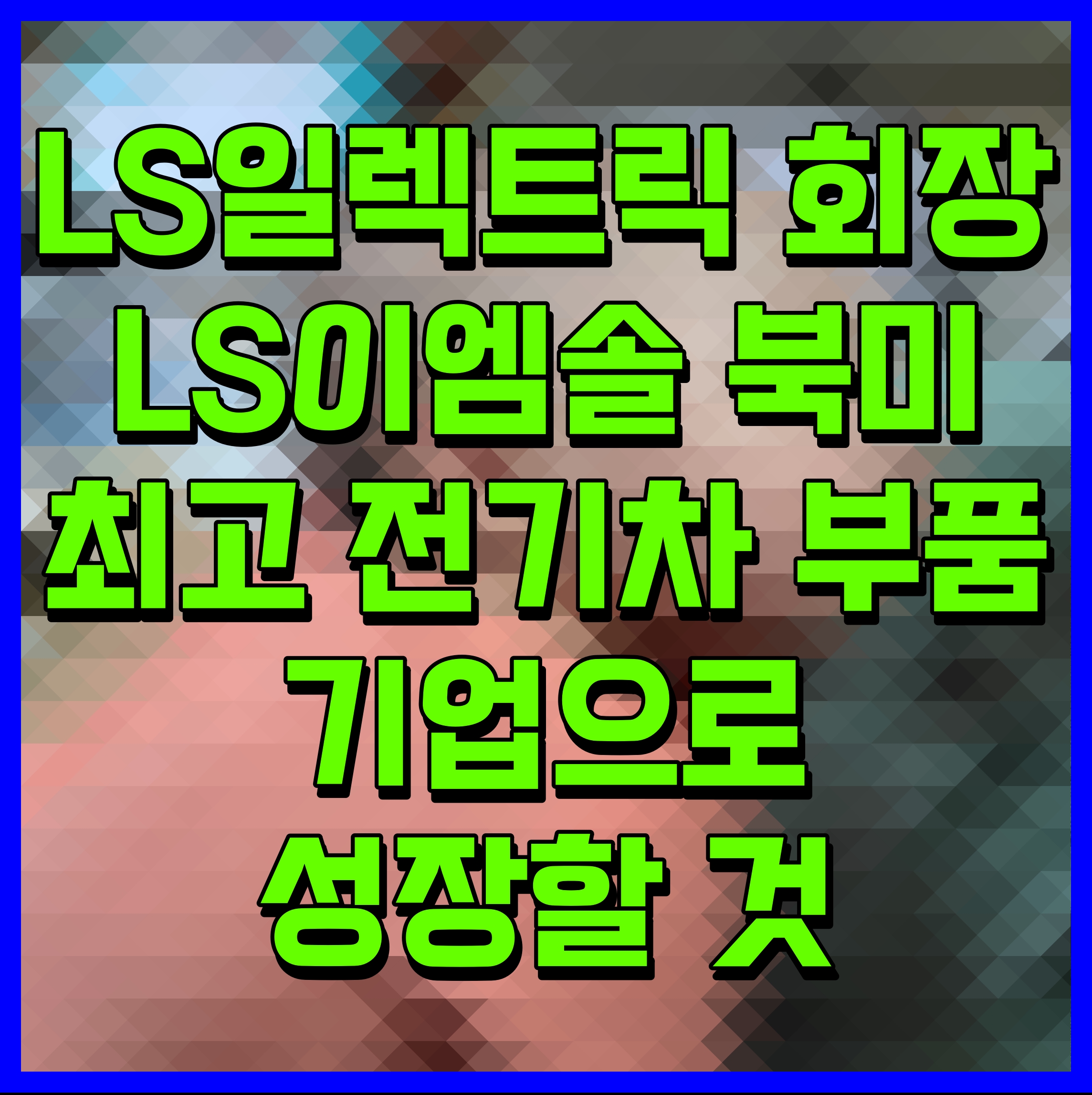  LS일렉트릭 회장 LS이엠솔 북미 최고 전기차 부품 기업으로 성장할 것