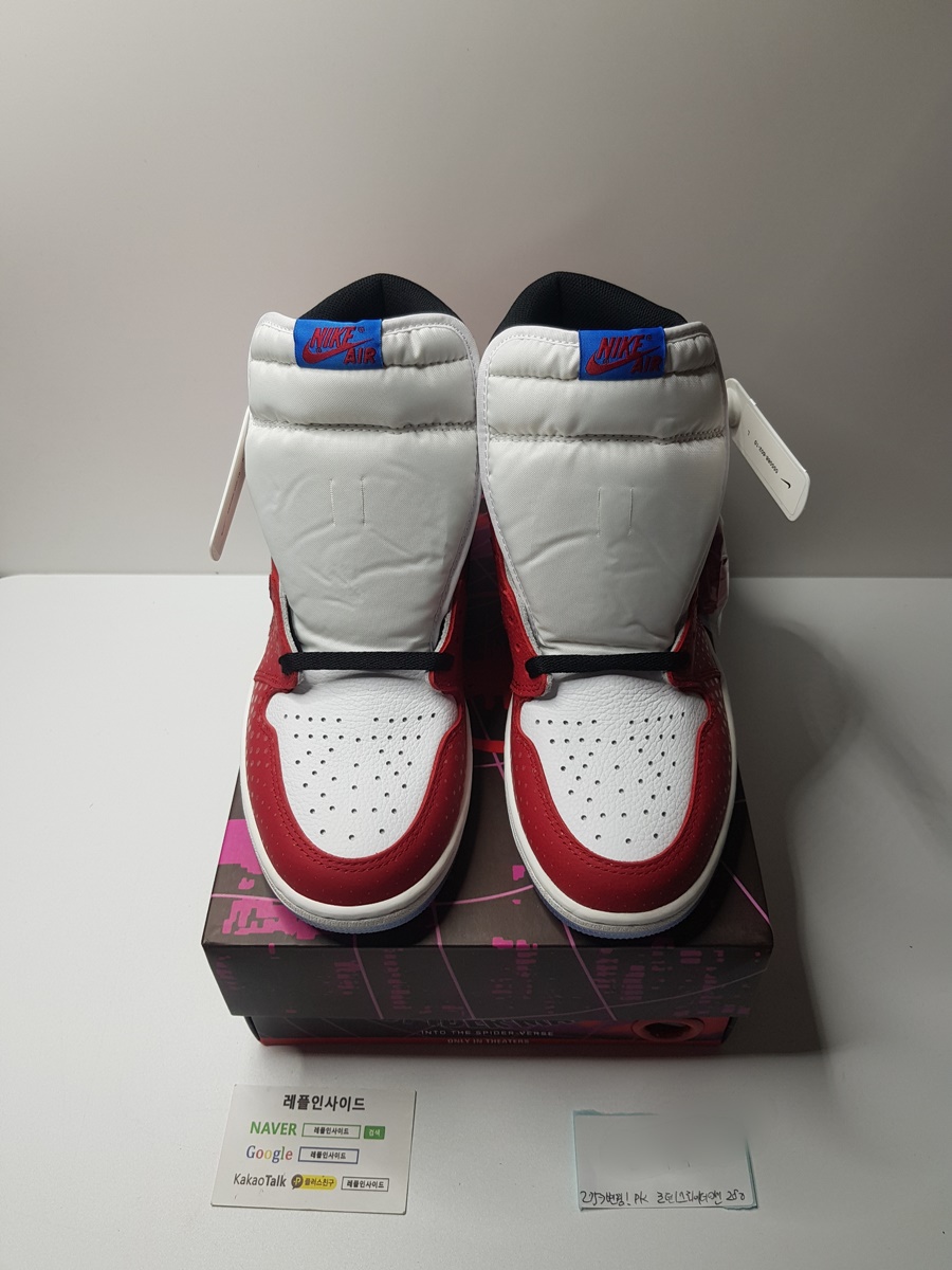  [AIR JORDAN] 에어조던1 OG 오리진스토리 스파이더맨 555088-602 남녀공용 (PK공장) 실제 실사!!