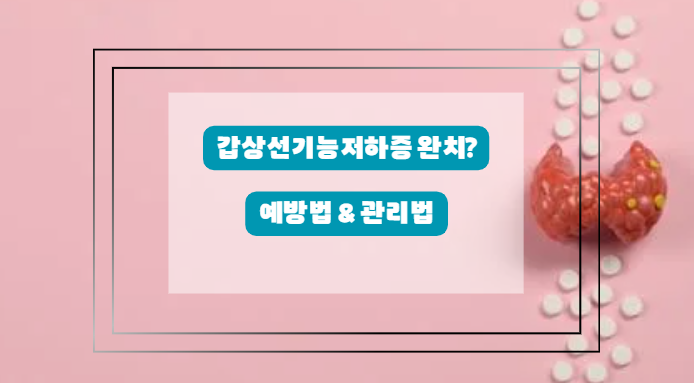 갑상선 기능저하증 완치를 위한 예방과 관리 방법