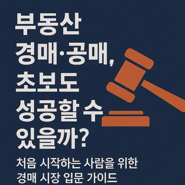 부동산 경매·공매 입문 썸네일 - 초보자도 성공할 수 있을까
