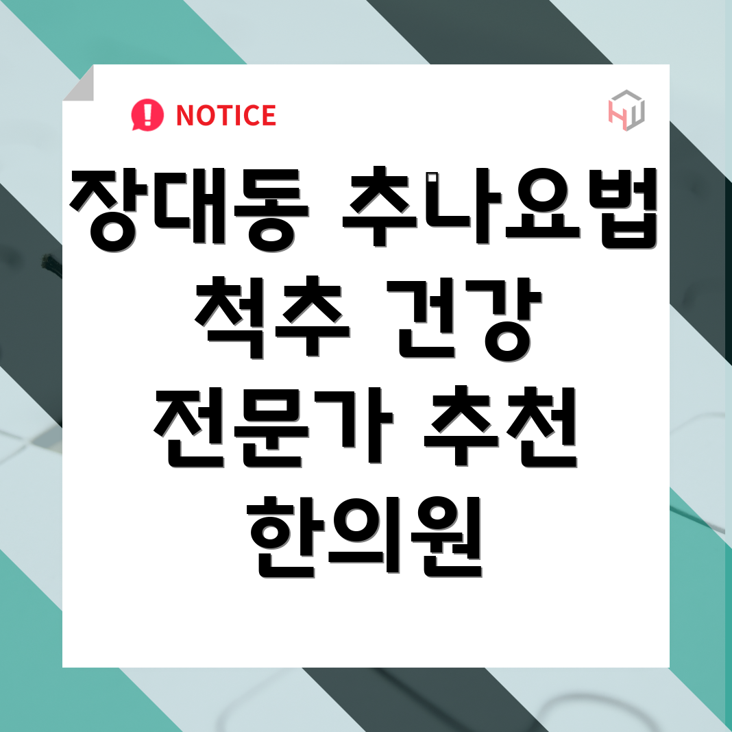 대전 유성구 장대동 추나요법