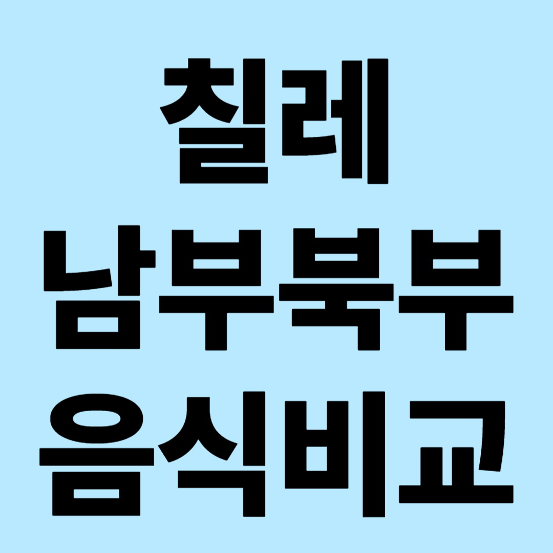 칠레 남부 북부 음식 요리 비교