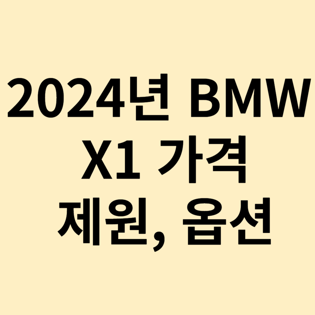 2024년 BMW X1 20i 가격