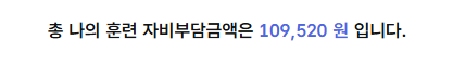 자비부담금액을 확인
