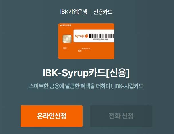 IBK syrup 카드