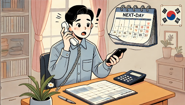 급작스러운 일정 변경