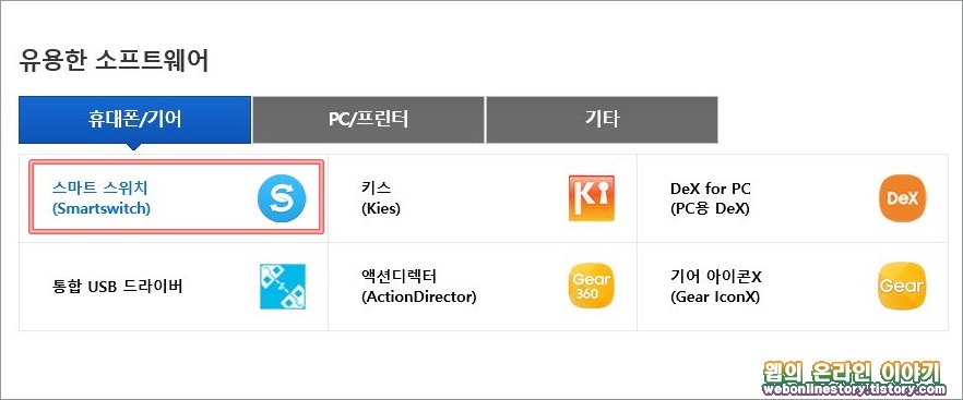 소프트웨어로 사진옮기기