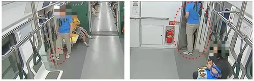  2호선 열차문에 6번 발넣고 운전실까지 침입한 취객
