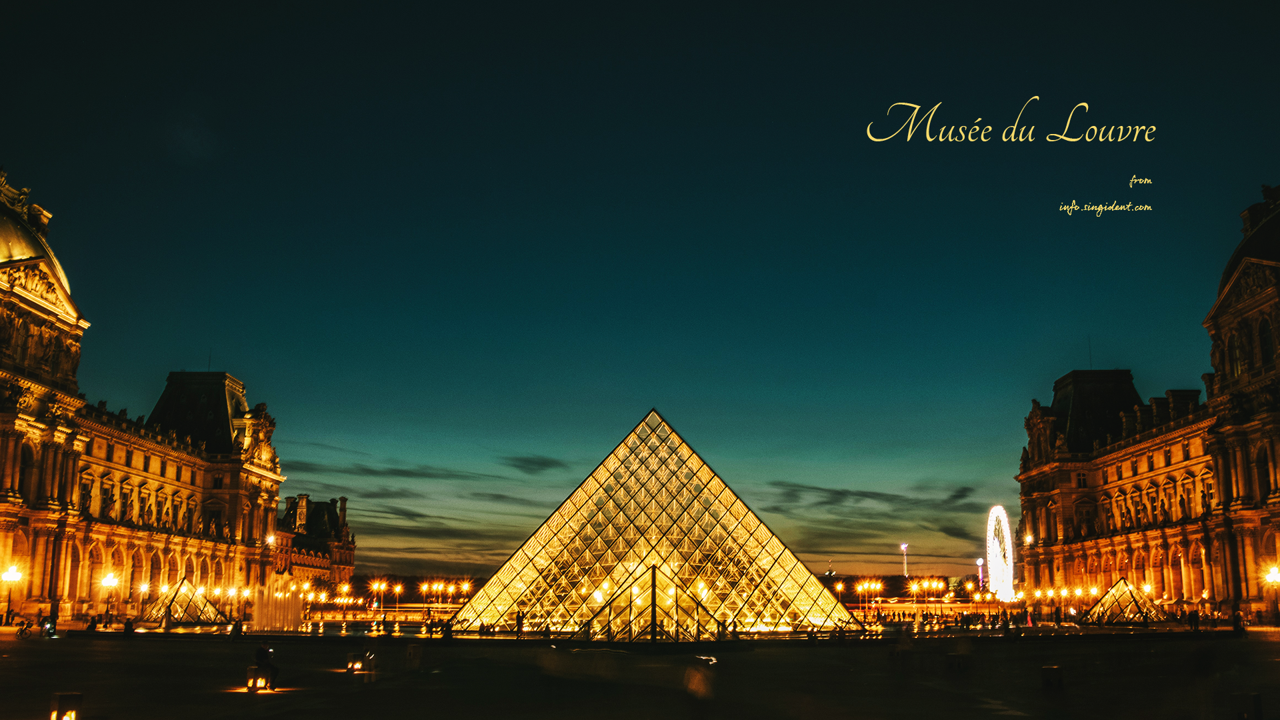 08 루브르 C - Musée du Louvre 도시야경배경화면