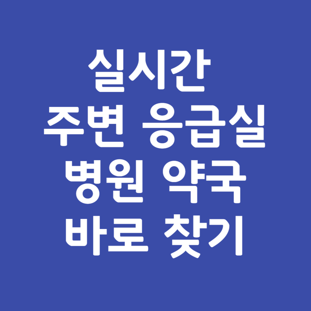 서울 광진구 추석 병원 응급실 찾기