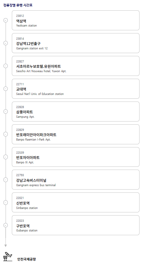 6020번 공항버스 노선도2