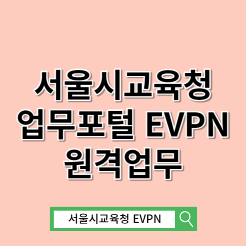 서울시교육청 업무포털 EVPN 원격업무지원시스템 바로가기