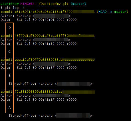 git log